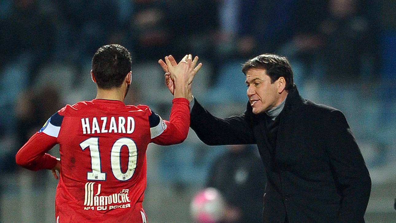 Eden Hazard und Rudi Garcia wurden 2011 mit dem OSC Lille französischer Meister
