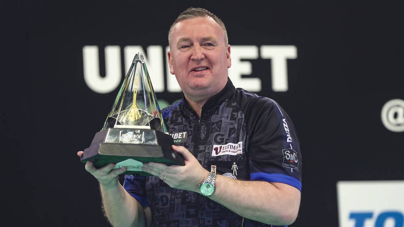 Darts Turniere: Der Pokal der Premier League of Darts.