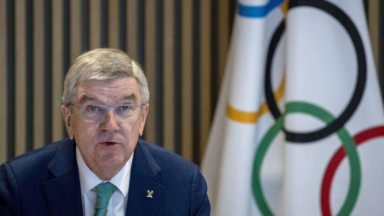 Demonstranten kritisieren IOC-Boss Bach
