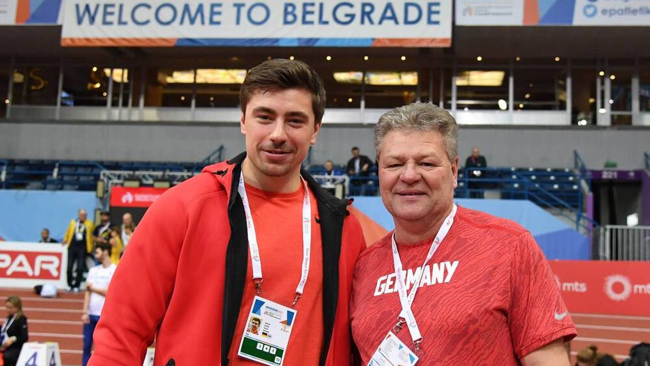 Sven Lang (r.) mit dem zweimaligen deutschen Weltmeister David Storl