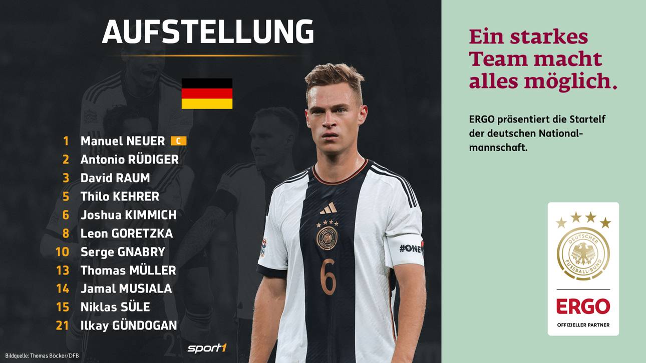 Das ist die deutsche Startelf gegen Spanien