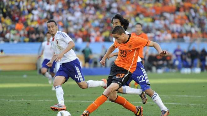 Ibrahim Afellay tijdens het WK 2010