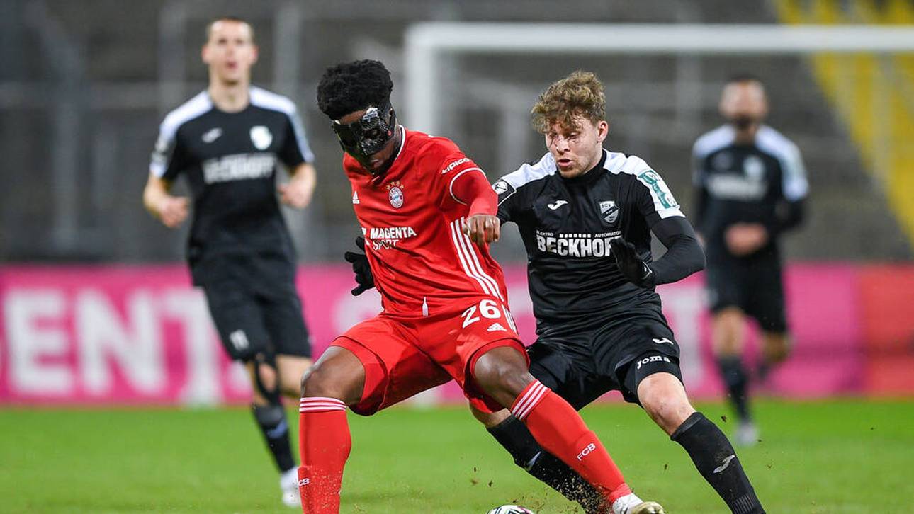 Bright Arrey-Mbi im Einsatz gegen den SC Verl