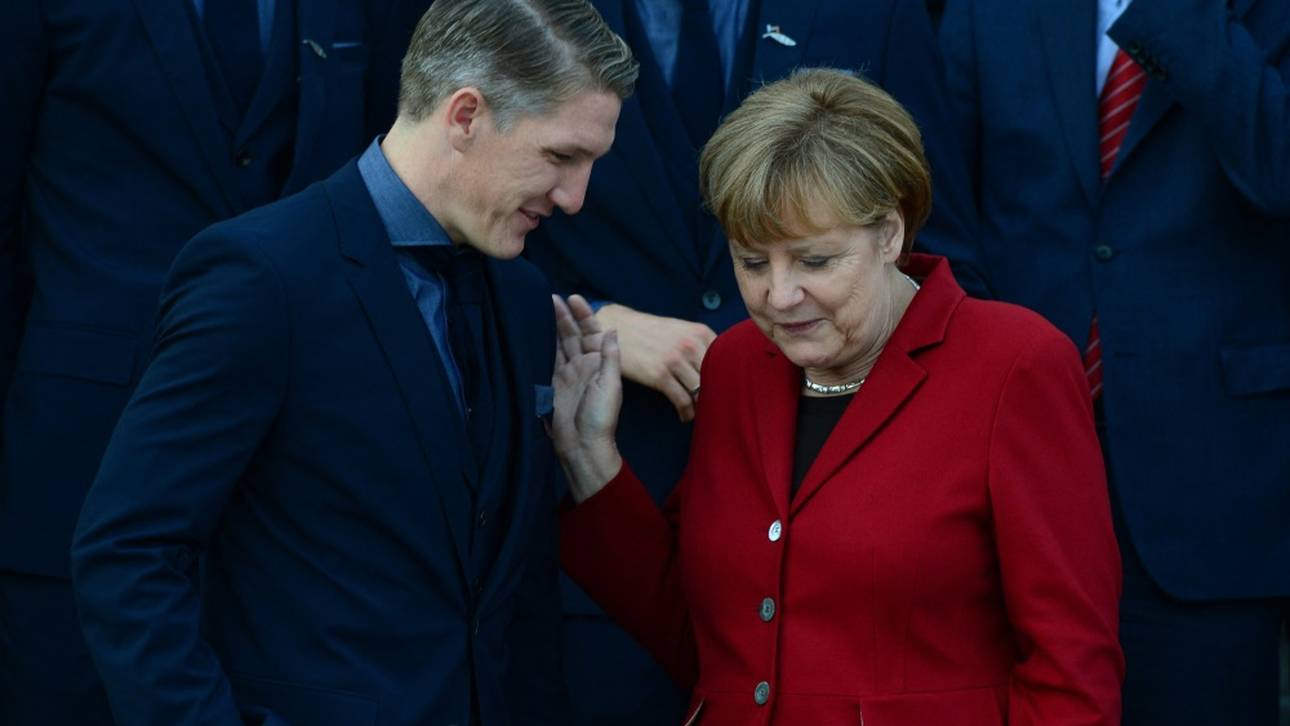 Sport-Promis verabschieden Kanzlerin Merkel