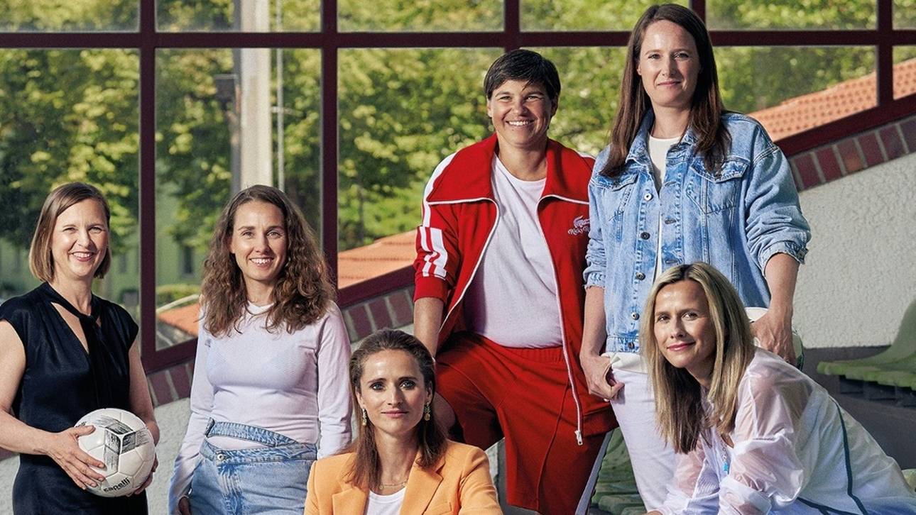 Das Gründungsteam von Viktoria Berlin: Tanja Wielgoß, Lisa Währer, Verena Pausder, Ariane Hingst, Katharina Kurz und Felicia Mutterer (v.l.)