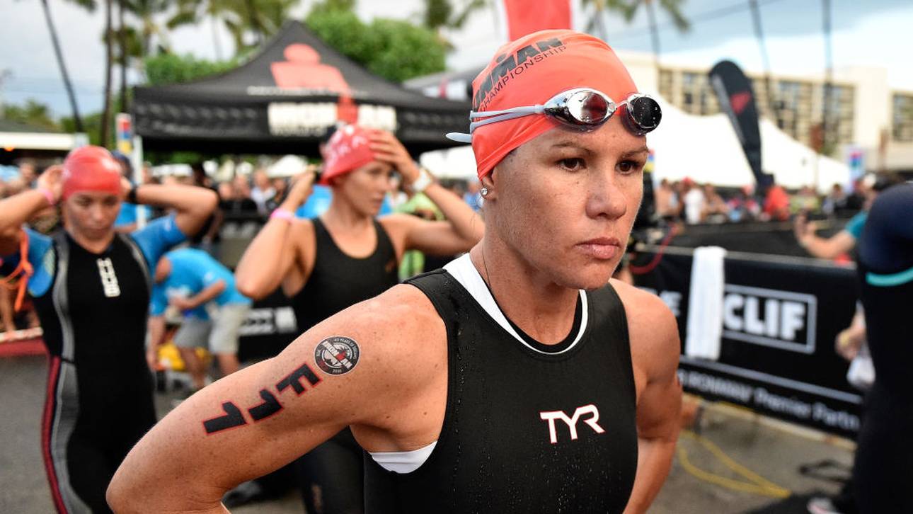 Mirinda Carfrae, hier vordem Start in Kona 2018, gewann auf Hawaii dreimal und sammelte insgesamt sieben Podestplätze
