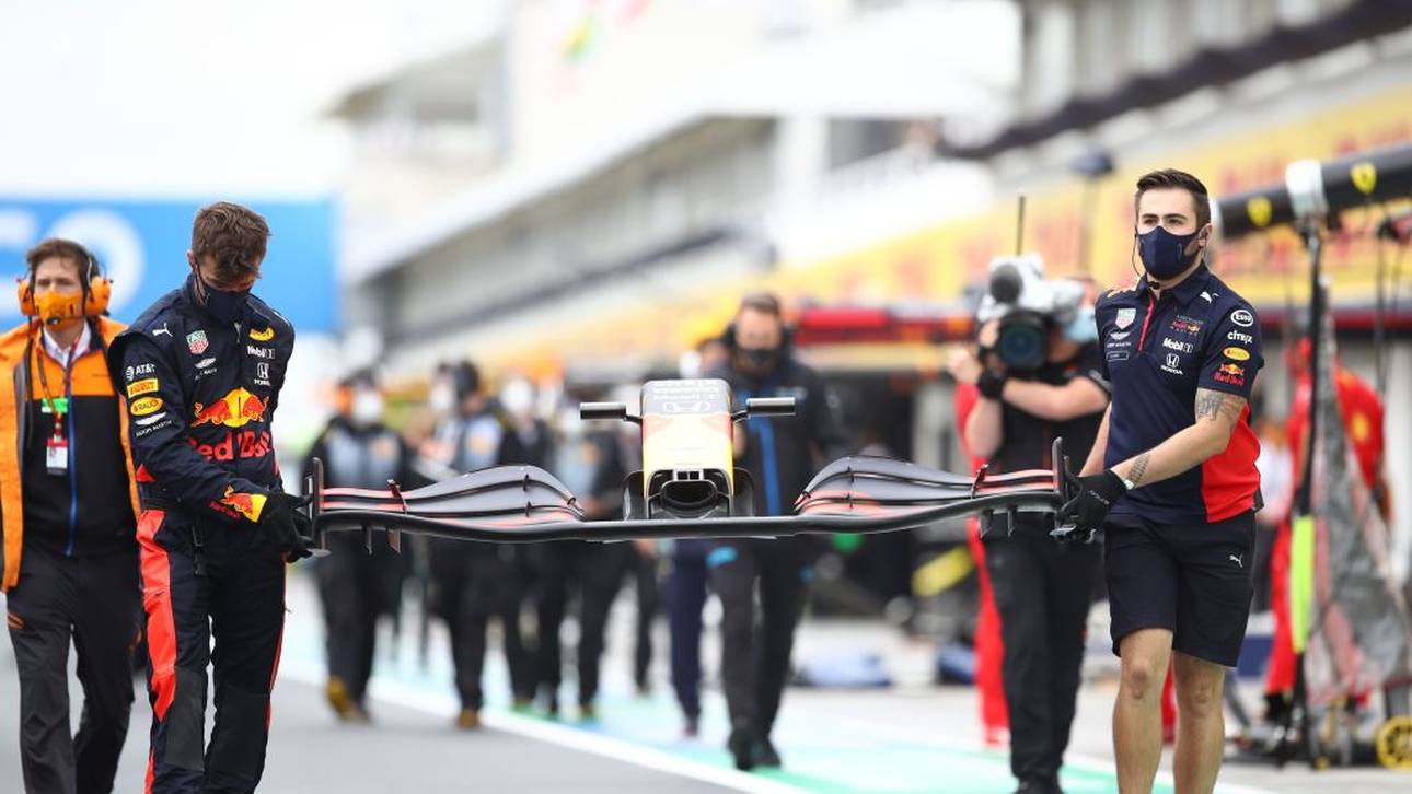 Die Mechaniker von Red Bull reparierten das kaputte Auto innerhalb von 20 Minuten