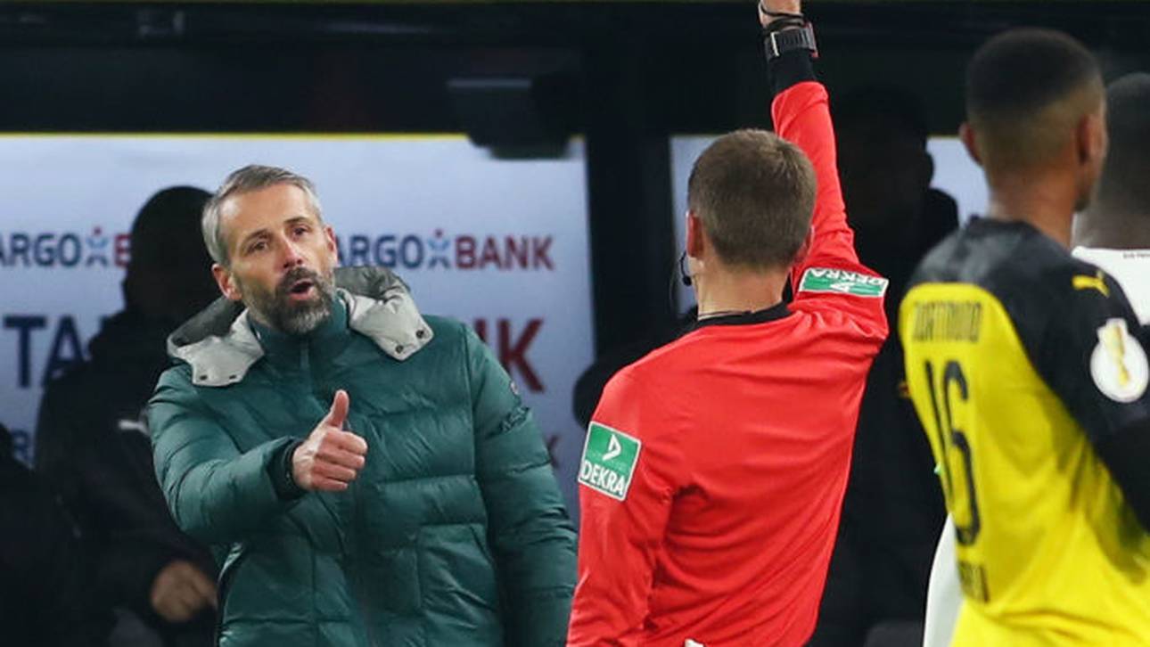 Gladbach-Trainer Rose sieht Rot