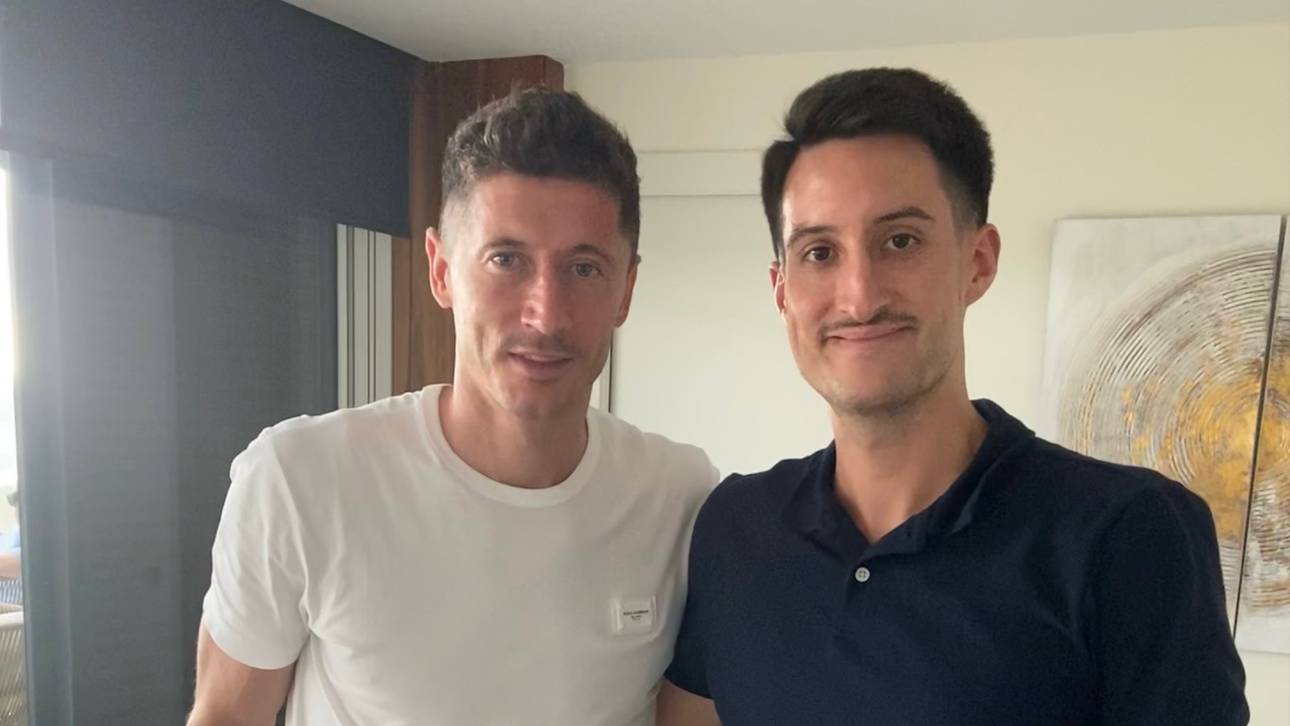 SPORT1-Chefreporter Kerry Hau traf Robert Lewandowski zum Abschiedsinterview