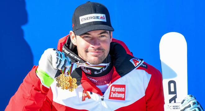 Vincent Kriechmayr also won downhill gold after his Super-G triumph