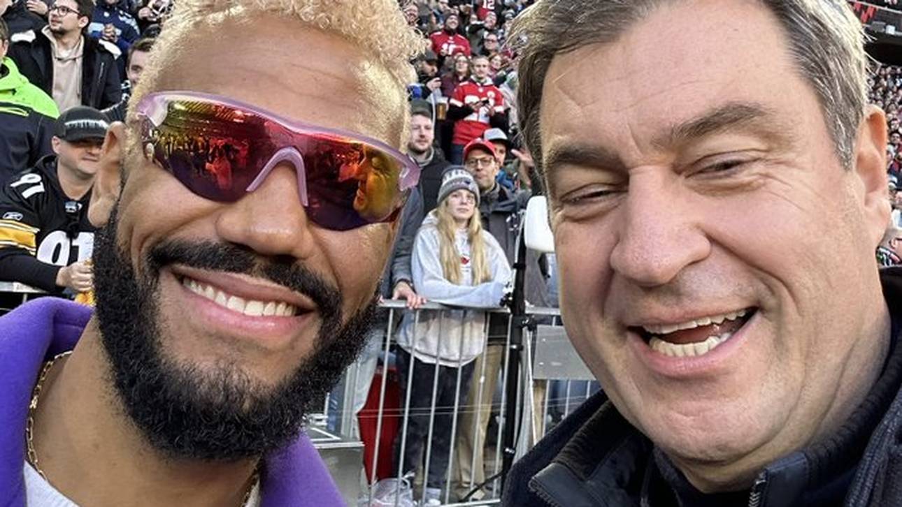 Söder bei NFL-Spiel auf Selfie-Jagd