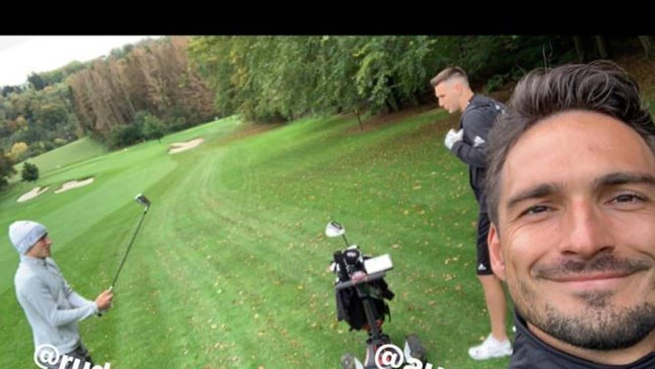 Niklas Süle, Mats Hummels und Sebsastian Rudy spielten eine Runde Golf zusammen