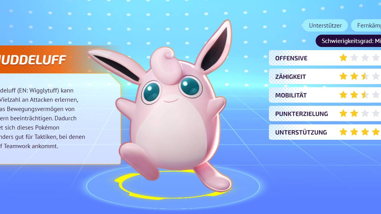 Pokémon Unite Guide: Knuddeluff Attacken & Items