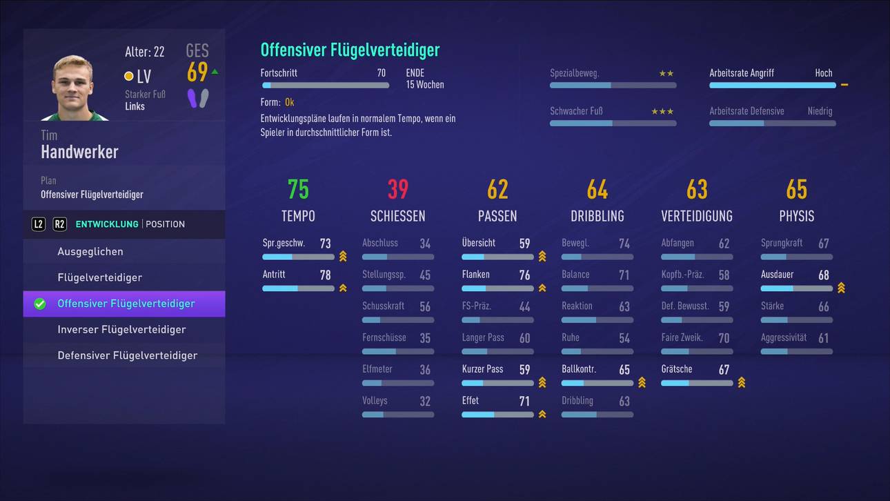 Wie soll der Spieler seine Position interpretieren?