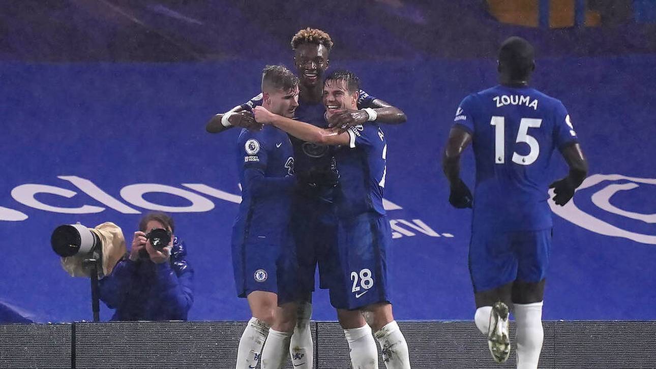 Abraham schießt Chelsea in Top 5