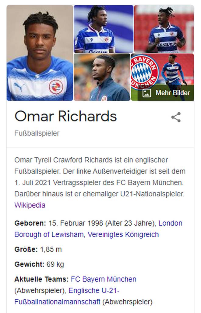 Google macht Omar Richards größer, als er ist