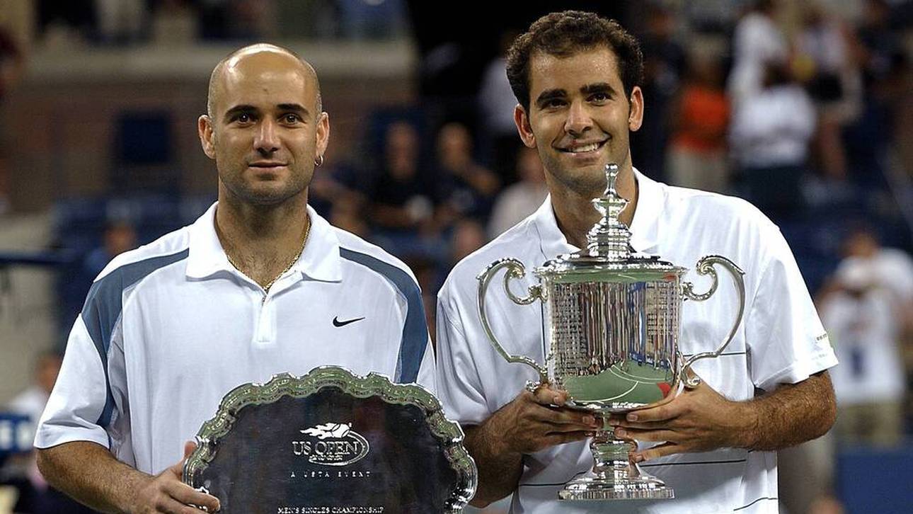 Pete Sampras gewann 1990 sein erstes und 2002 sein letztes Grand-Slam-Finale gegen Andre Agassi