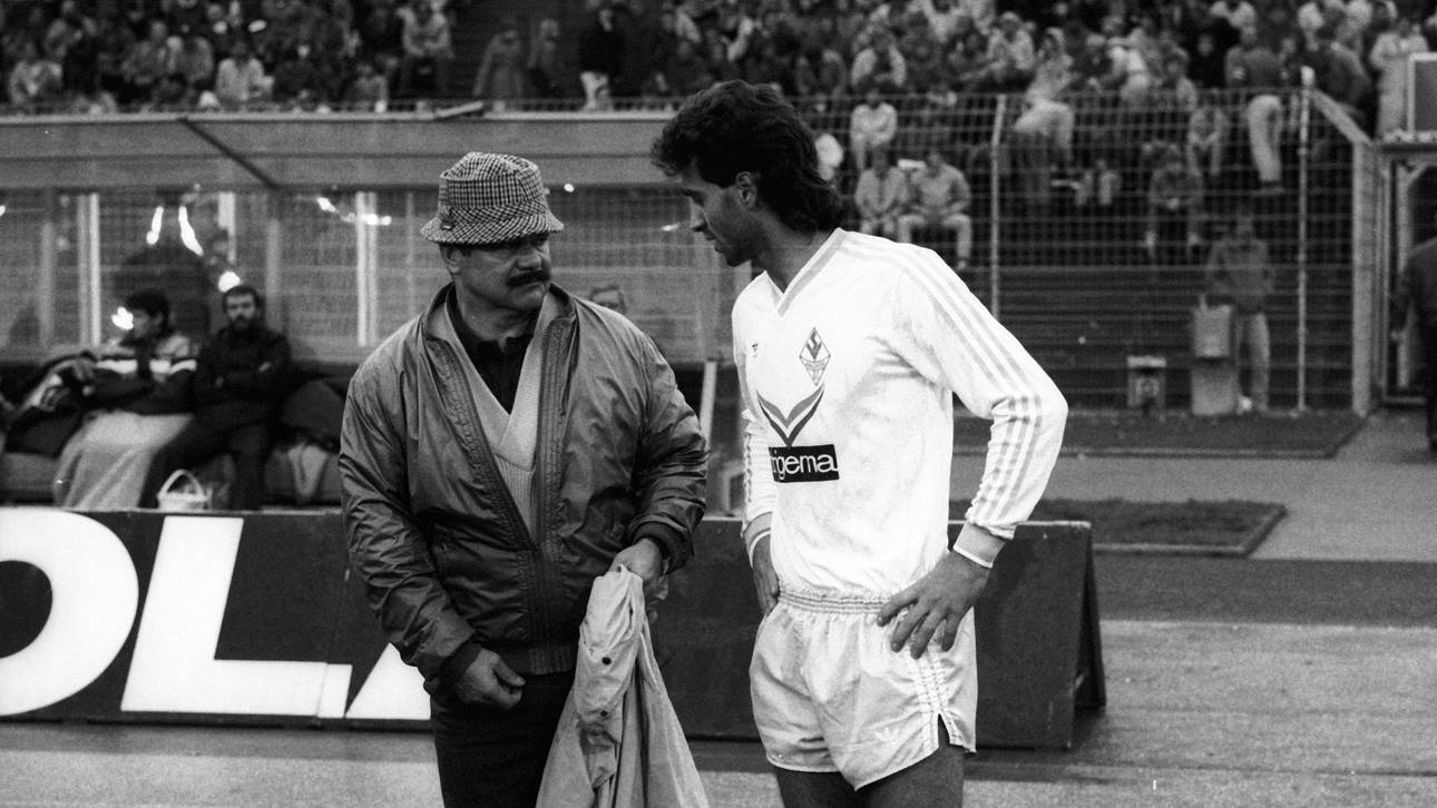 Klaus Schlappner (l.) im Gespräch mit Maurizio Gaudino