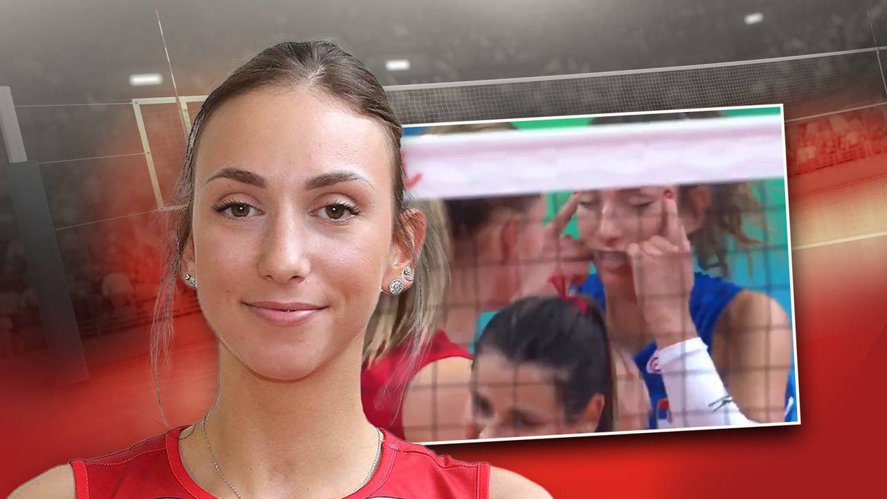 Skandalgeste: Volleyballerin bestraft