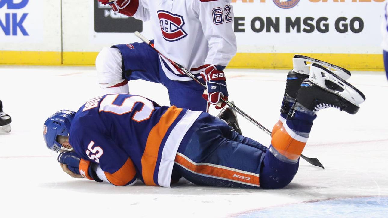 NHL-Spieler mit 90 Stichen genäht