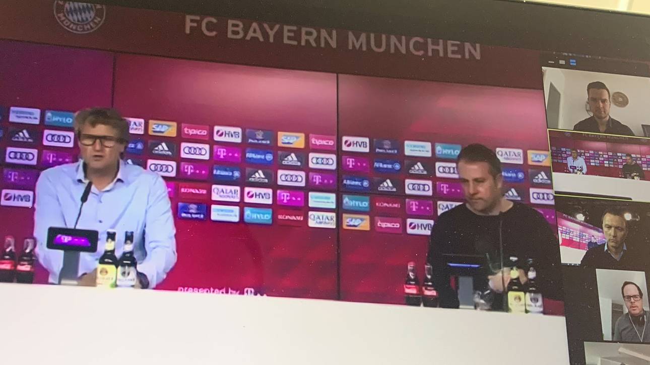 Trainer Hansi Flick hat am Dienstagnachmittag zu einer Cyper-PK eingeladen. Die ausgewählten Medien waren zugeschaltet