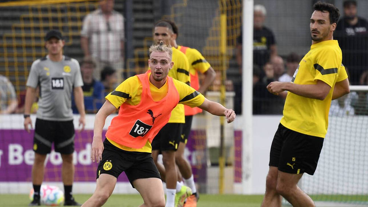 Bradley Fink (l.) stößt zu den BVB-Profis