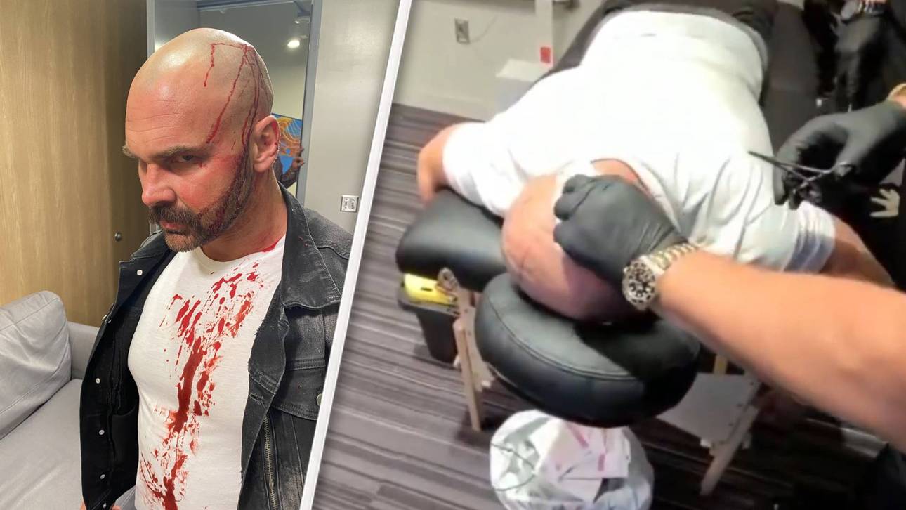 Horror-Wunde bei Wrestling-Show