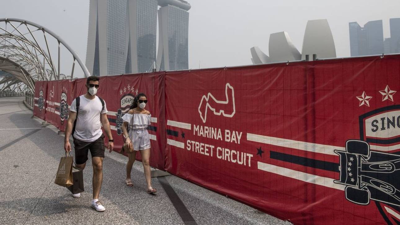 Schutzmasken für Formel-1-Fans