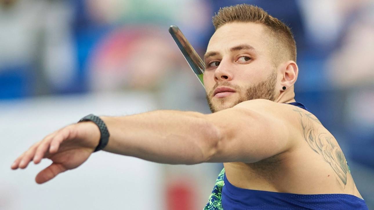 Speerwerfer Vetter mit Top-Weite