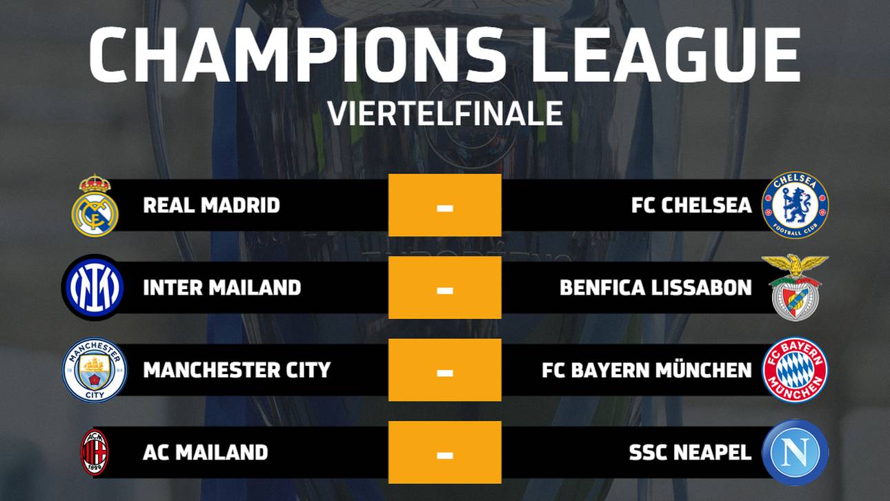 Das Viertelfinale der Champions League in der Übersicht