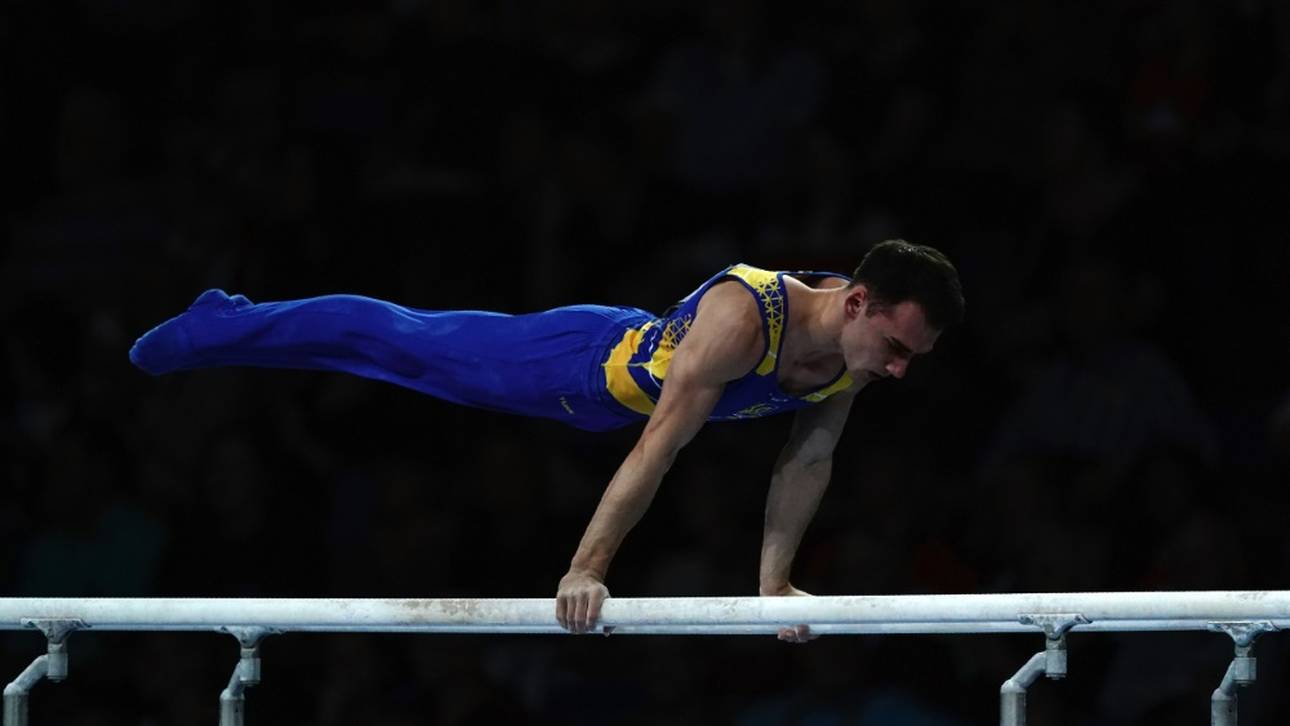 Ukrainische Kunstturner beim Rumpf-EM in Mersin vorne