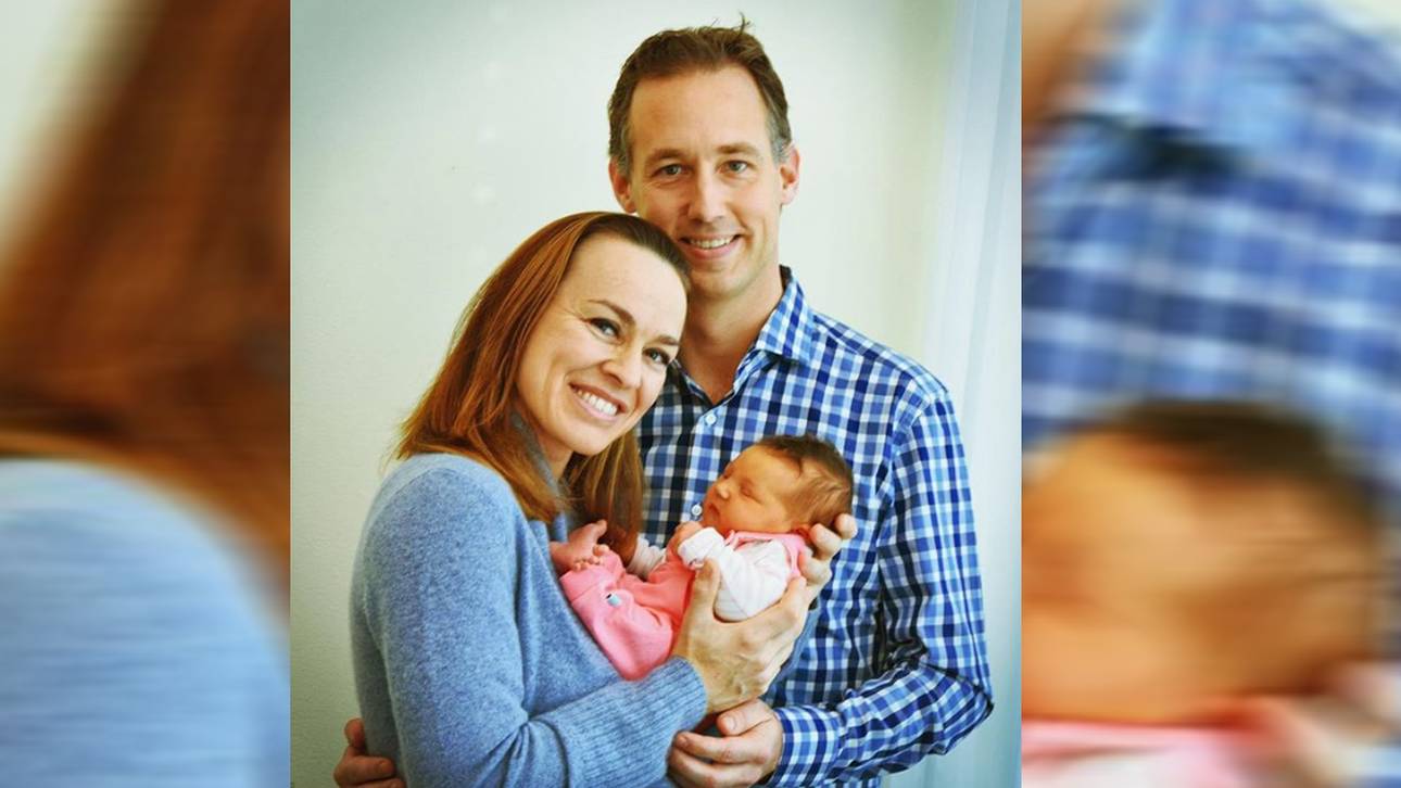 Martina Hingis und Ehemann Harald Leemann nach der Geburt von Tochter Lia