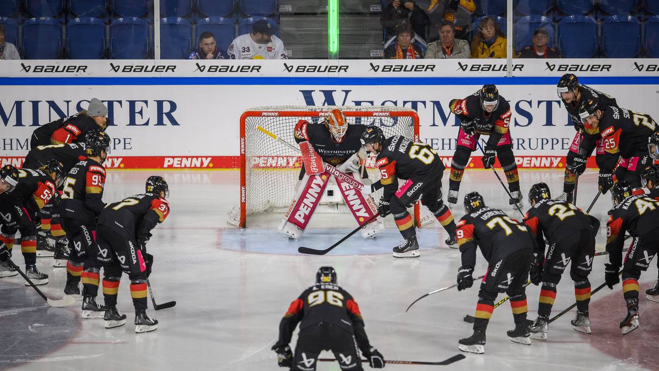 Die DEB-Mannschaft schwört sich auf ein Spiel beim Deutschland Cup ein
