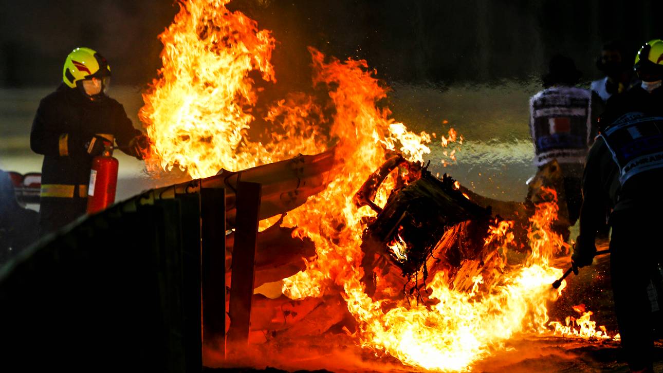 Gluthölle! Grosjean-Wunder in Bildern