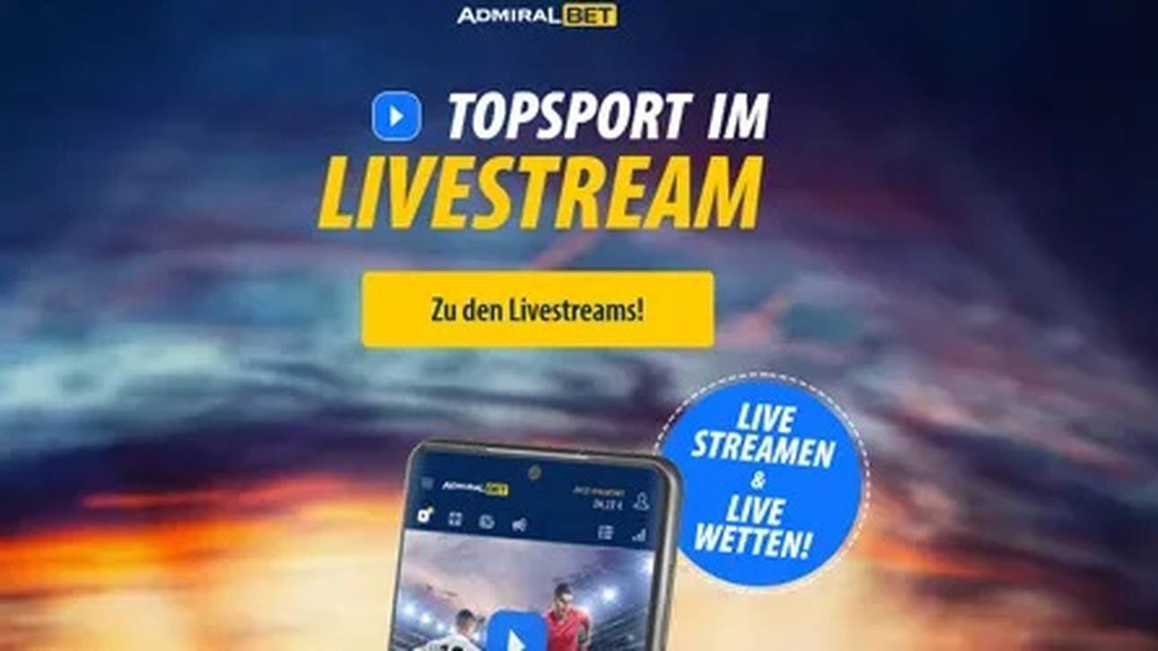 Bei AdmiralBet können Livestreams von Events in verschiedenen Sportarten konsumiert werden. 