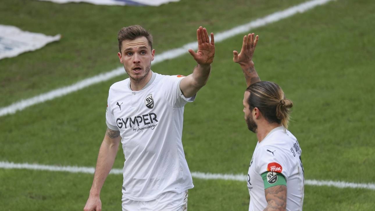 Sandhausen schlägt nächstes Zweitliga- Schwergewicht