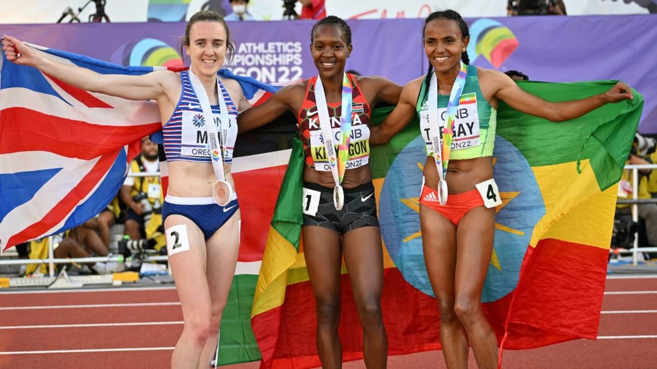 Kipyegon holt Gold über 1500 m