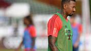 Bayern Munich's defender Jerome Boateng attends the first session of the training camp in Rottach-Egern, southern Germany, on August 6, 2019. (Photo by Christof STACHE / AFP)        (Photo credit should read CHRISTOF STACHE/AFP/Getty Images)