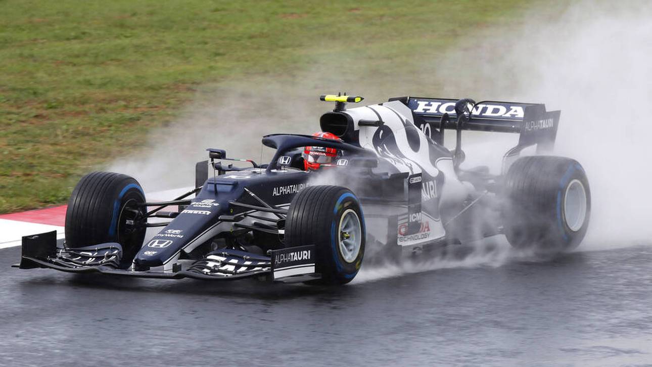 Gasly glänzt bei Regen-Training – Hamilton weit hinten