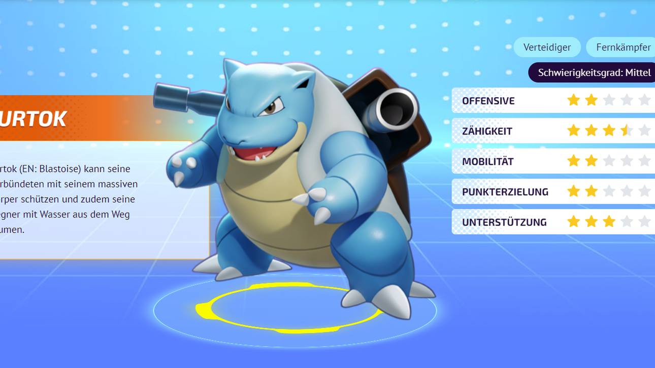 Pokémon Unite Guide: Turtok Attacken & Items