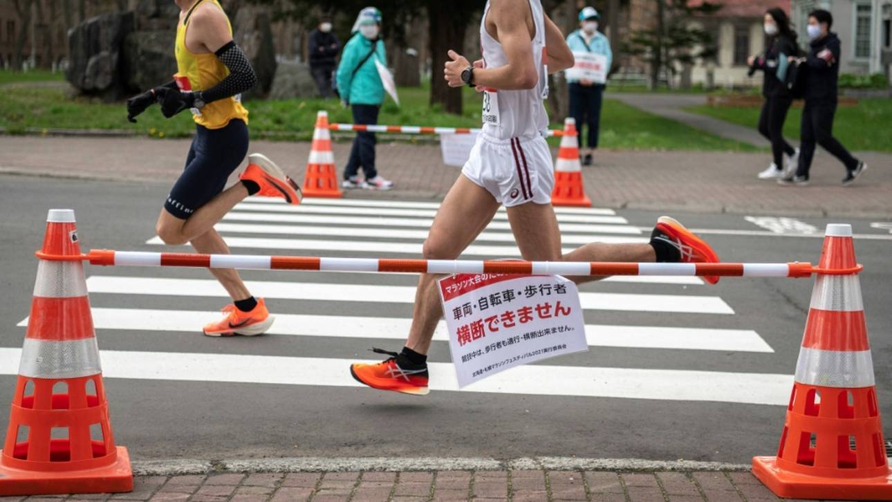 Halbmarathon in Sapporo: Bitte nicht hinsehen