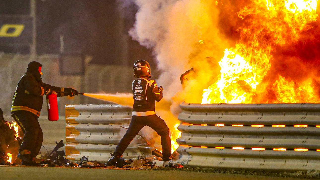 Grosjean spricht über Feuer-Unfall