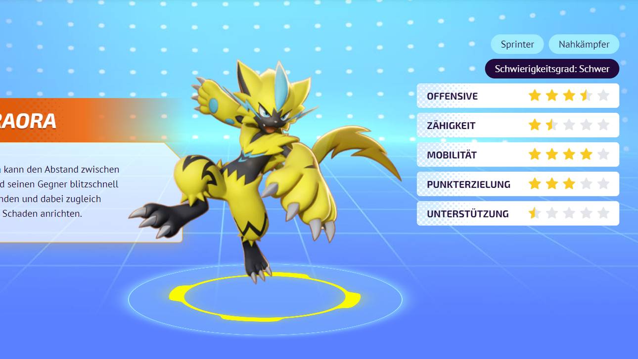 Pokémon Unite Guide: Zeraora Attacken & Items