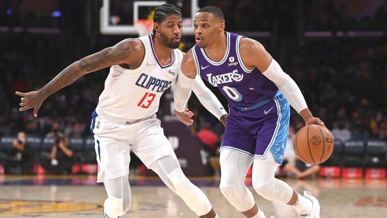 Paul George (l.) und Russell Westbrook waren schon bei OKC Teamkollegen