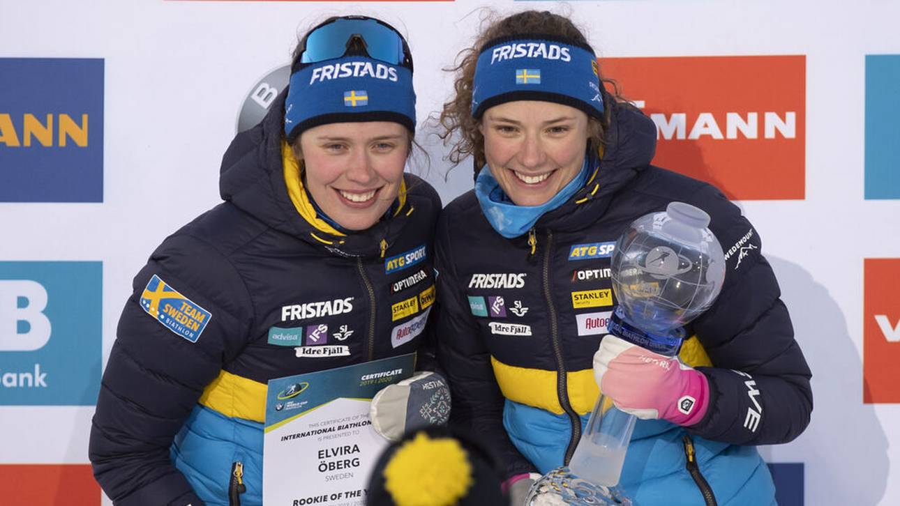 Hanna (r.) und Elvira Öberg gehören beim Damen-Biathlon zu den Spitzenathletinnen