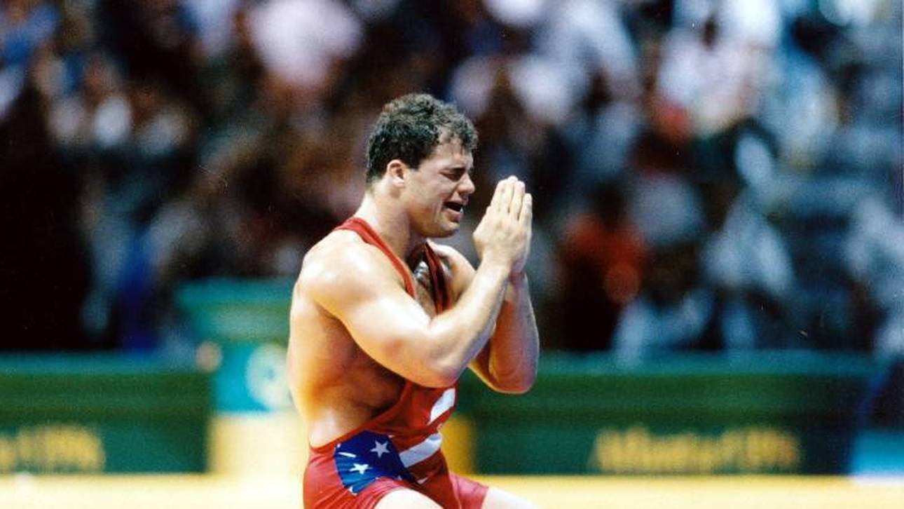 Kurt Angle gewann 1996 Gold im Ringen bei Olympia in Atlanta