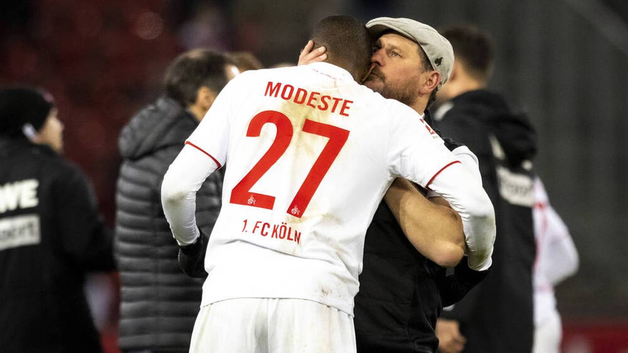 Anthony Modeste zu Kölner Zeiten mit Steffen Baumgart