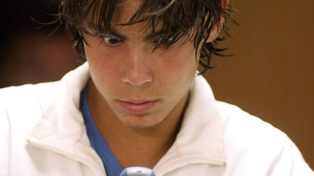 Der junge Rafael Nadal beim Rothenbaum-Turnier 2003