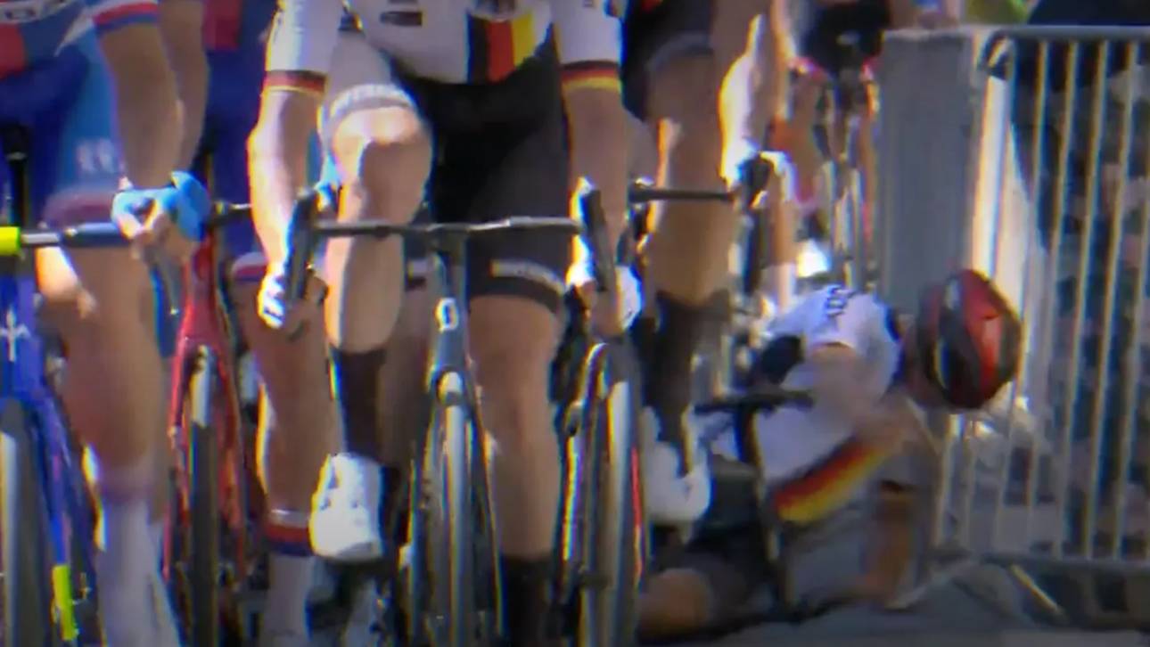 Sturz-Schock um deutschen Radfahrer