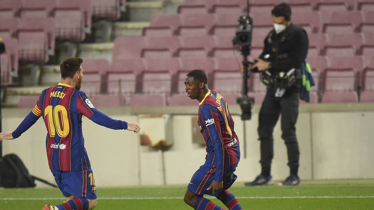 Dembélé rettet Barca – Messi geehrt